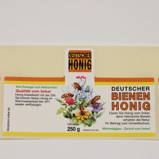 Honigglas-Etikett "Blüten" 250g, nassklebend -100 Stück