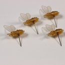 Plastik-Bienchen mit Anstecknadel 50 Stück