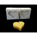 Gießform 2er Teelicht Herz, 2 x 5cm, 2 x 25 g.