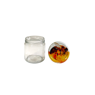 TO Glas 400ml lose mit TO82 Deckel Biene