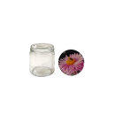 TO Glas 400ml lose mit TO82 Deckel Asternblüte