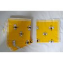Servietten gelb mit Bienen, 20 Stück