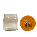 Wabenglas 405ml / 500g mit 82mm TO-Deckel / Comic-Biene...