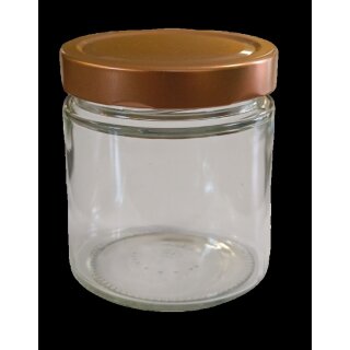 Deep Rundglas 500 g / 415 ml mit 82er Deckel kupfer
