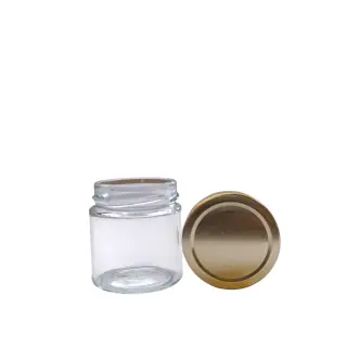 Deep Rundglas 250 g / 220 ml mit 66er gold Deckel