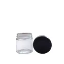 Deep Rundglas 250 g / 220 ml mit 66er Deckel schwarz matt