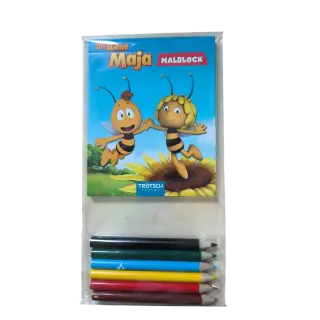 Biene Maja Malblock mit Buntstiften, Trötsch Verlag