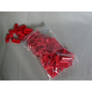 Zander Kreuzklemmen aus Plastik (100 St&uuml;ck) rot